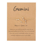 Pulsera Mujer Signo del Zodiaco 12 Constelaciones géminis