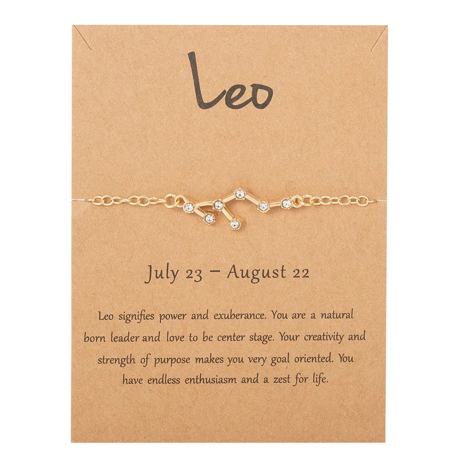 Pulsera Mujer Signo del Zodiaco 12 Constelaciones leo