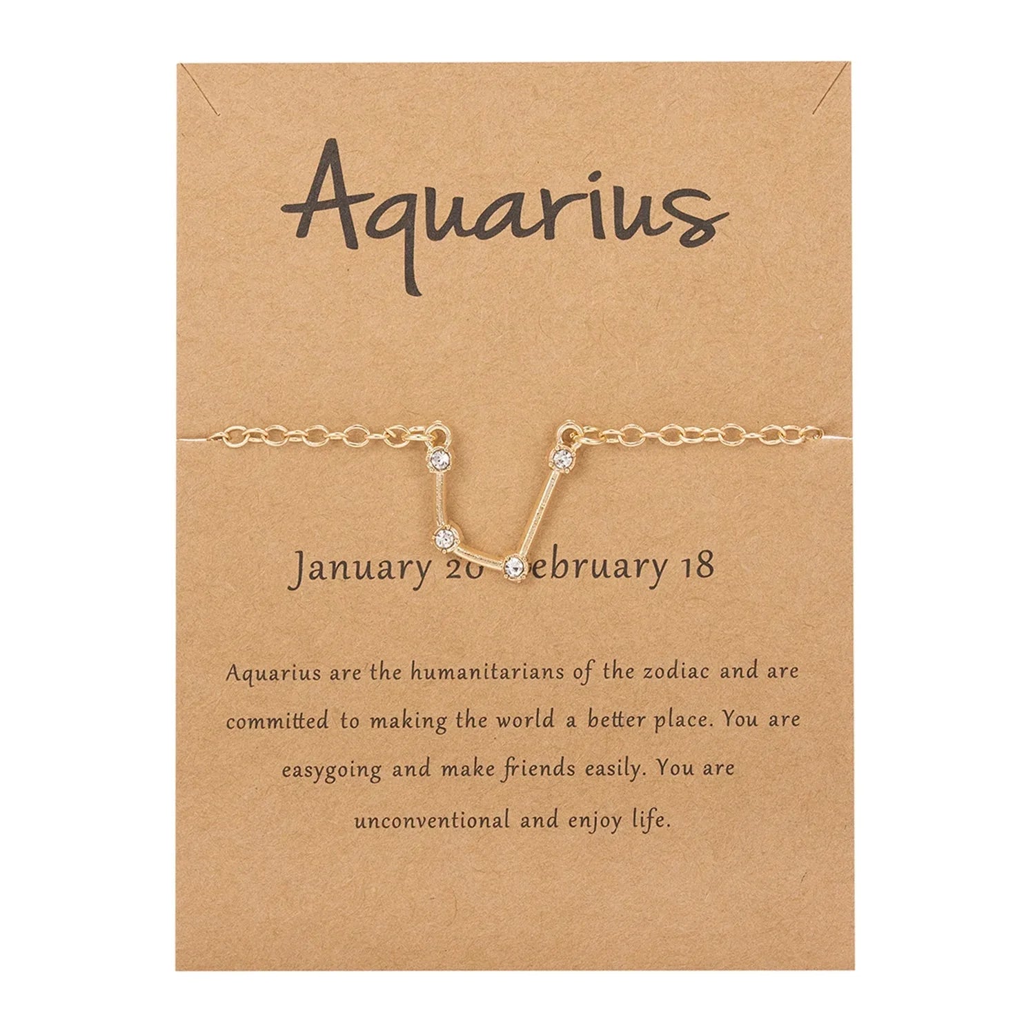 Pulsera Mujer Signo del Zodiaco 12 Constelaciones acuario