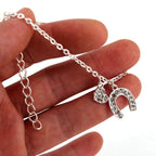 Pulsera Herradura Gourmette Pezuña Amuleto de la Suerte plata