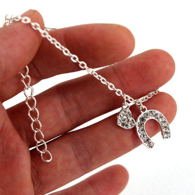 Pulsera Herradura Gourmette Pezuña Amuleto de la Suerte plata