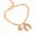 Pulsera Herradura Gourmette Pezuña Amuleto de la Suerte oro