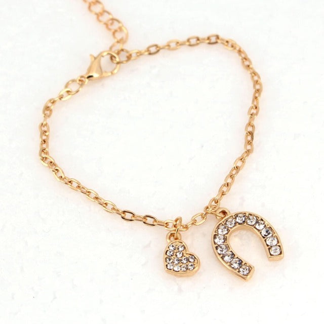 Pulsera Herradura Gourmette Pezuña Amuleto de la Suerte oro