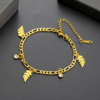Pulsera Hoja de Palma y Circonio