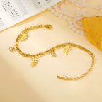 Pulsera Hoja de Palma y Circonio