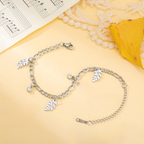 Pulsera Hoja de Palma y Circonio