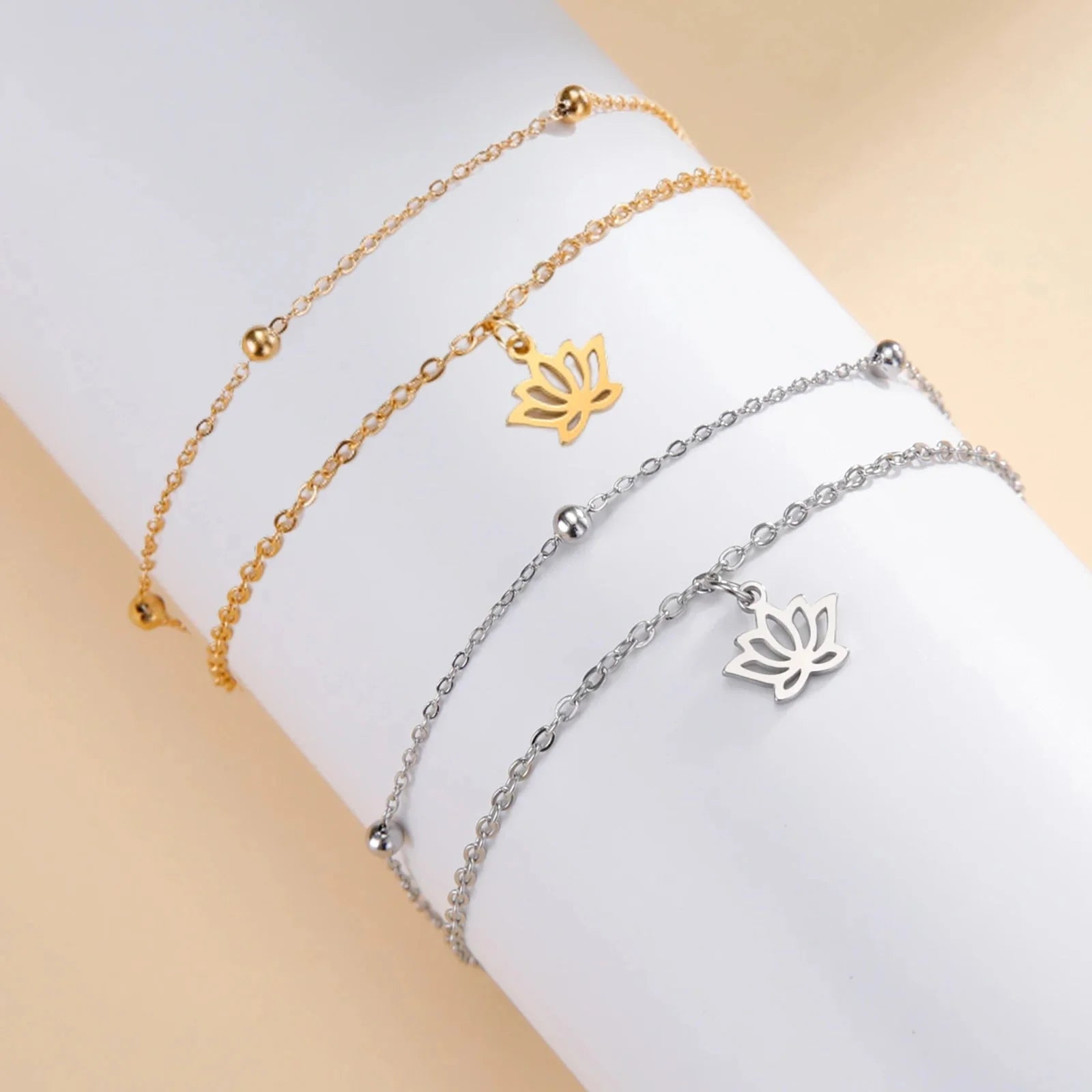 Pulsera Flor de Loto Mujer Esclava oro