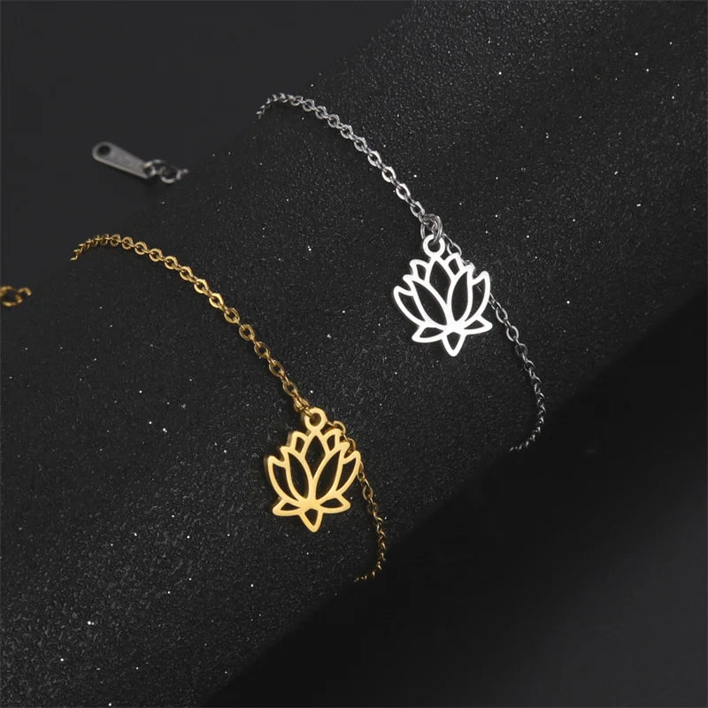 Pulsera Fina Flor de Loto