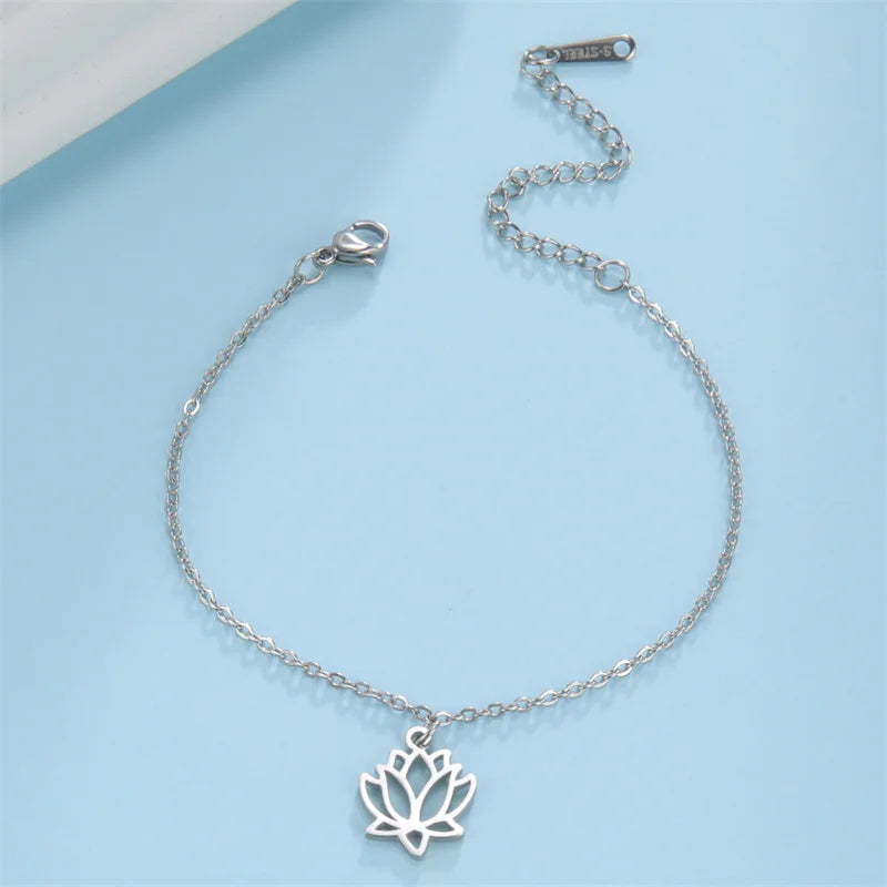Pulsera Fina Flor de Loto