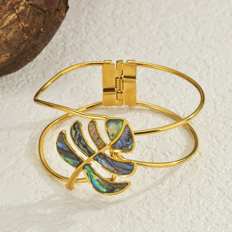 Pulsera Hoja de Palma azul
