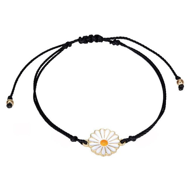 Pulsera Flor Sol negra