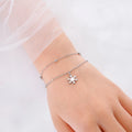 Pulsera Copo de Nieve Cadena Invierno plata