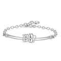Pulsera Gourmette Plata Doble Gato