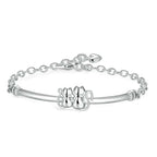 Pulsera Gourmette Plata Doble Gato