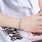 Pulsera Gourmette Plata Doble Gato
