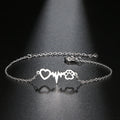 Pulsera Gourmette Corazón Huella plata