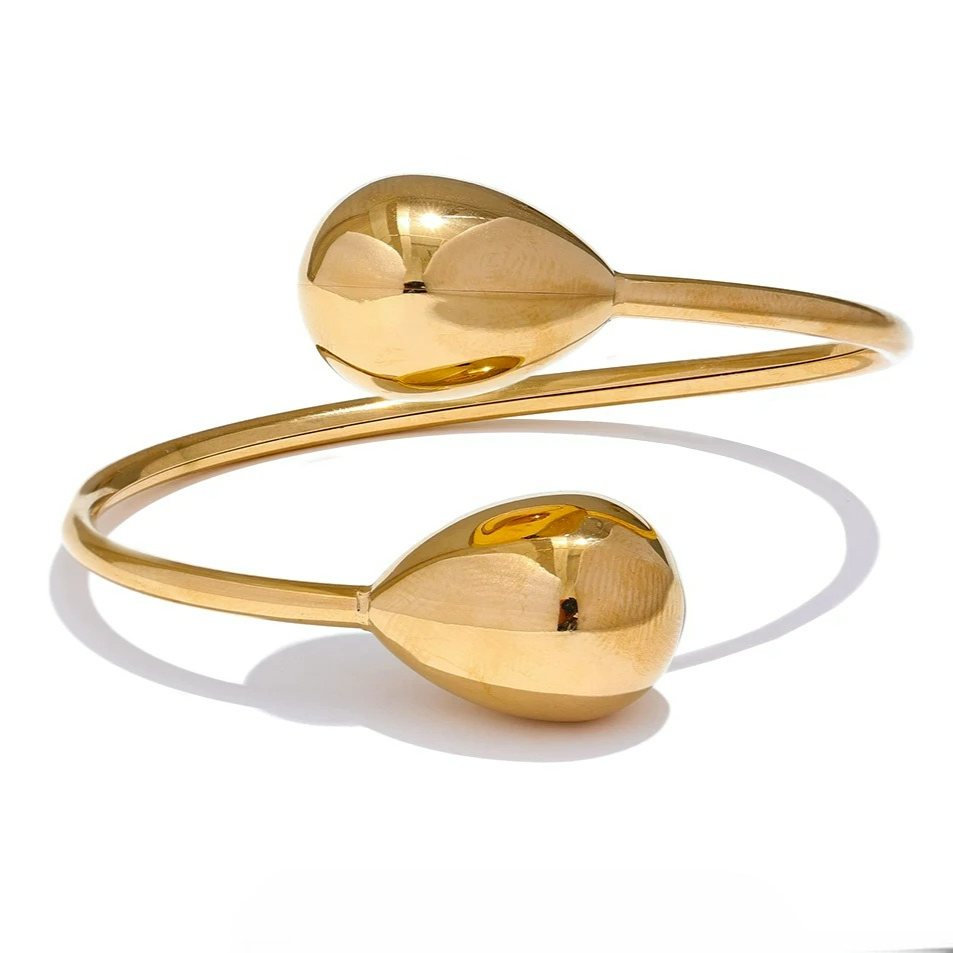 Pulsera Gourmette de Encanto Gota de Agua oro