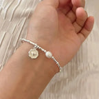 Pulsera Gourmette de Estilo Retro con Perla