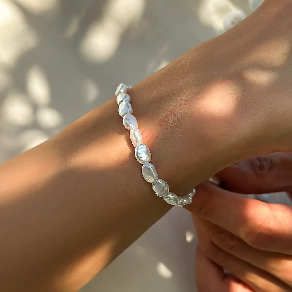 Pulsera de Perlas Gourmette para Mujer u Hombre