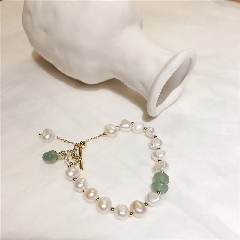 Pulsera de Identificación para Mujer en Perlas naturales