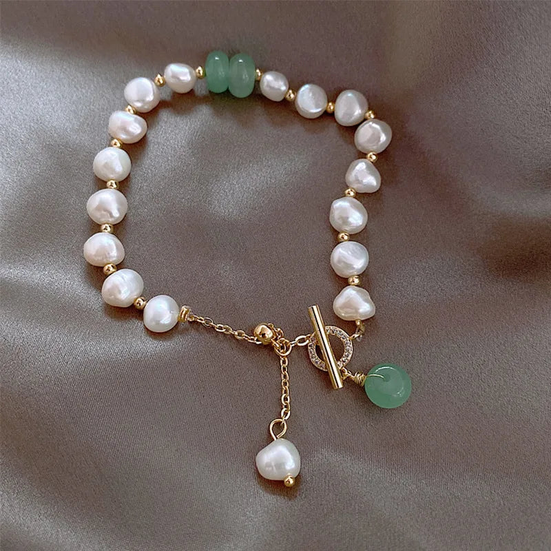 Pulsera de Identificación para Mujer en Perlas naturales