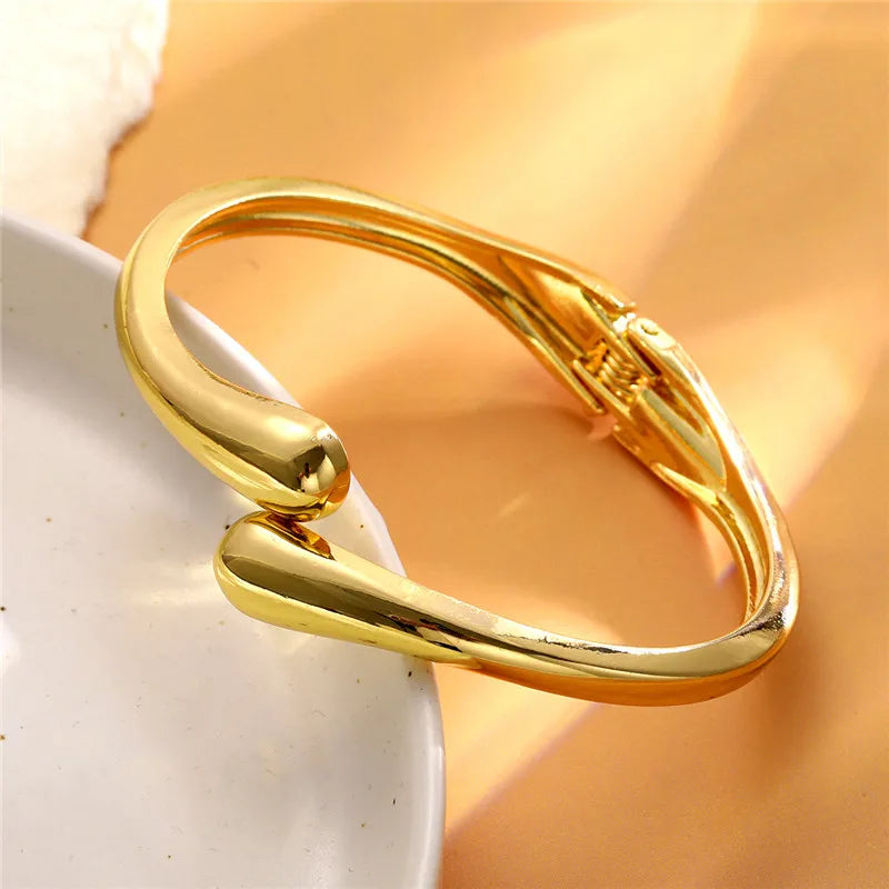 Pulsera fina Gourmette Gota de Agua oro