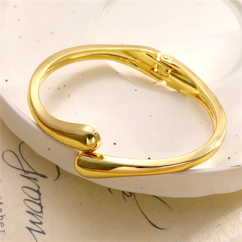 Pulsera fina Gourmette Gota de Agua oro