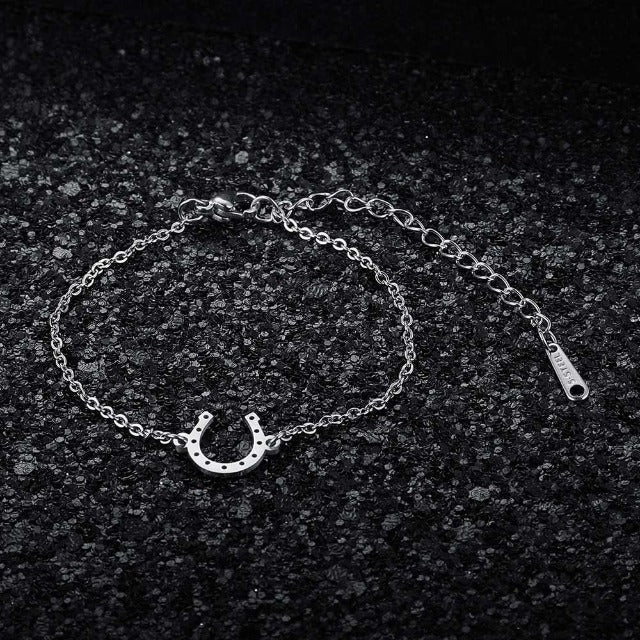Pulsera / Pulsera de Herradura Zapato de la Suerte plata