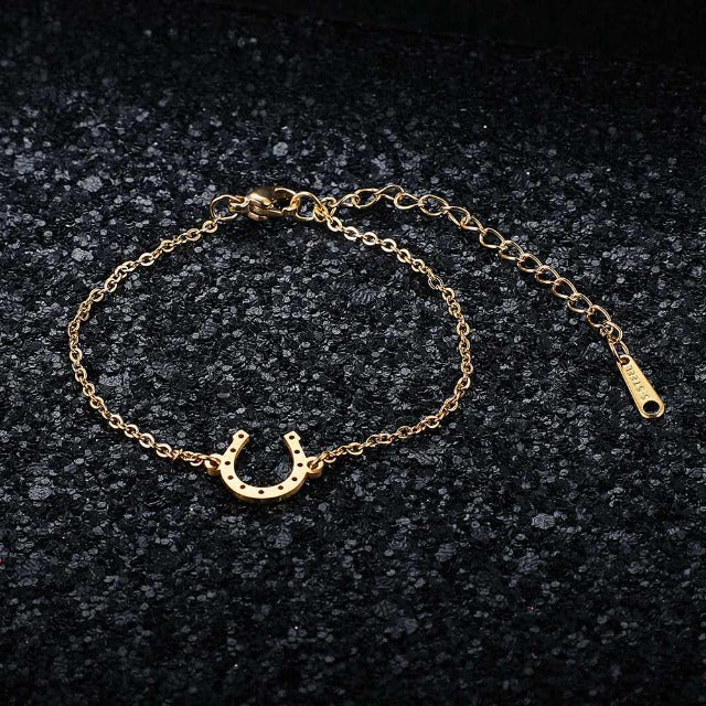 Pulsera / Pulsera de Herradura Zapato de la Suerte oro