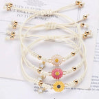 Pulsera Gourmette Flor de Margarita amarilla