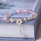 Pulsera Gourmette Flor en Cristal multicolor
