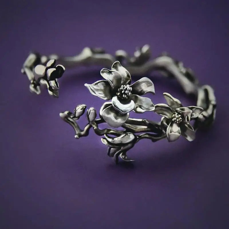Pulsera Gourmette Flores de Magnolia