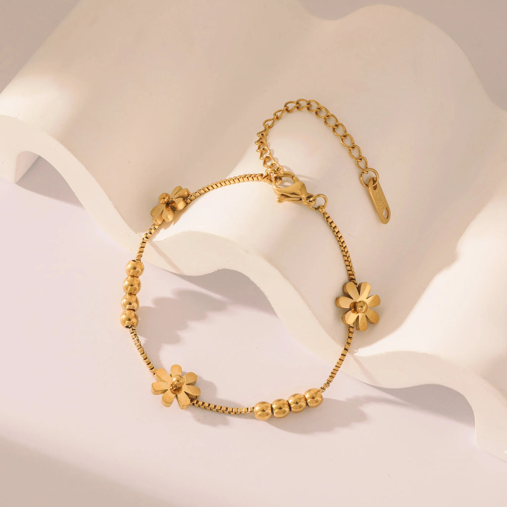Pulsera Gourmette Flores de Margarita
