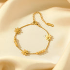 Pulsera Gourmette Flores de Margarita