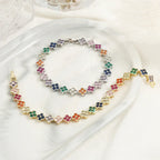 Pulsera Gourmette Flores de Margarita de colores plata