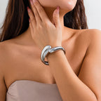 Pulsera Gourmette Gota de Agua plata