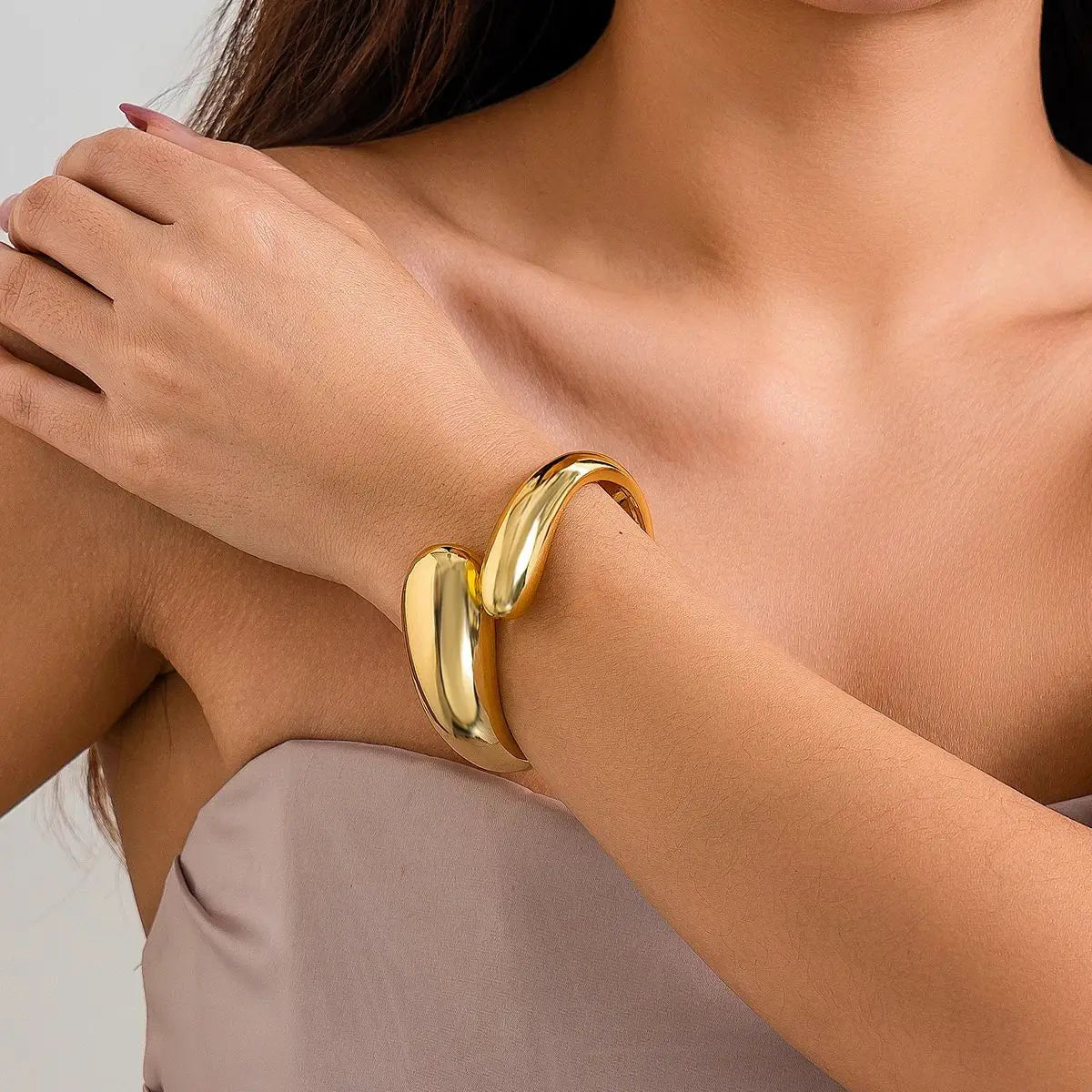 Pulsera Gourmette Gota de Agua oro
