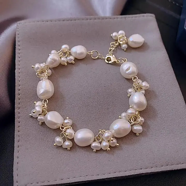 Pulsera Gourmet de Estilo Barroco en Perlas