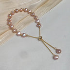 Pulsera de Cuentas Rosadas Gourmette
