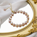 Pulsera de Cuentas Rosadas Gourmette