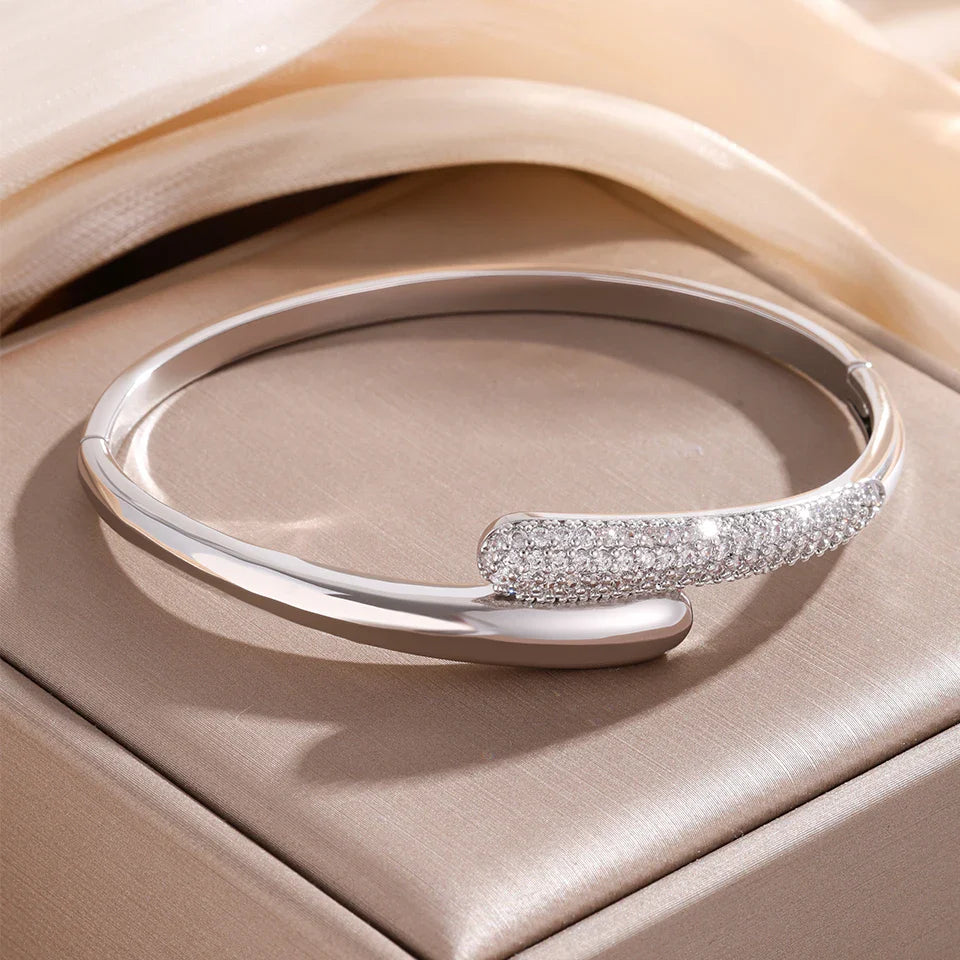 Pulsera Gota de Agua en Circonio para Mujer plata