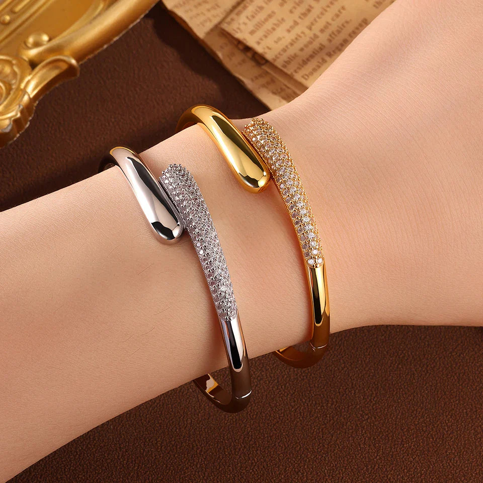 Pulsera Gota de Agua en Circonio para Mujer oro