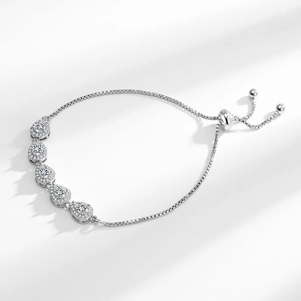 Pulsera Gota de Agua y Circonio