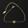 Pulsera Hexagrama Estrella de David Judaísmo Pulsera de oro