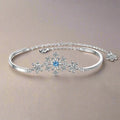 Pulsera Invierno Copo de Nieve Esclava Mujer Plata