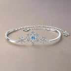 Pulsera Invierno Copo de Nieve Esclava Mujer Plata