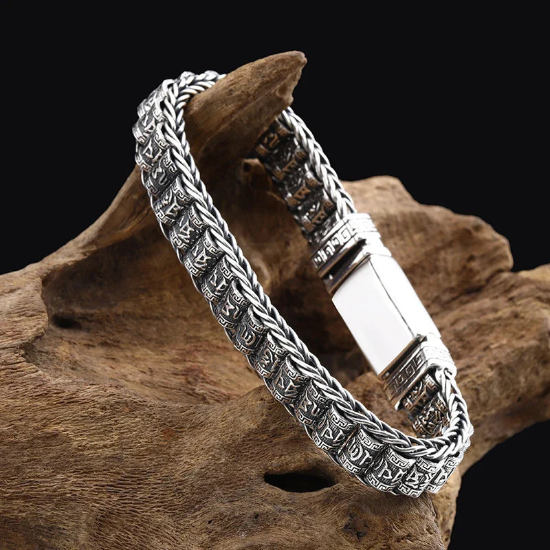 Pulsera de identificación para hombre budista tibetano