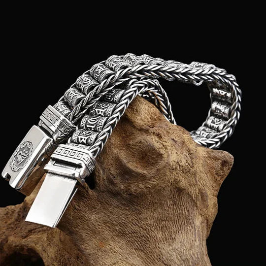 Pulsera de identificación para hombre budista tibetano