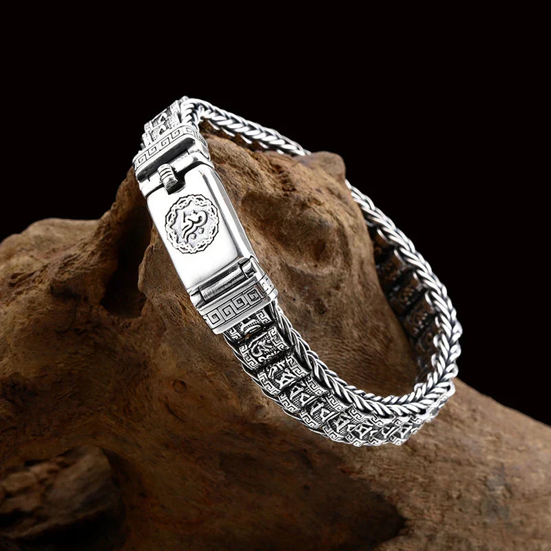 Pulsera de identificación para hombre budista tibetano