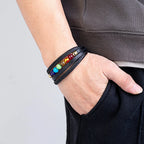 Pulsera Hombre de Cuero 7 Chakras